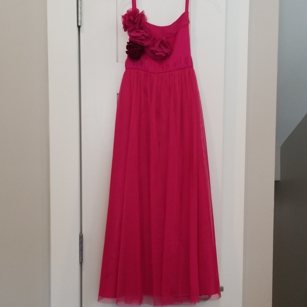 EUC Monsoon Kids Fuschia Cotton & Tulle Dress